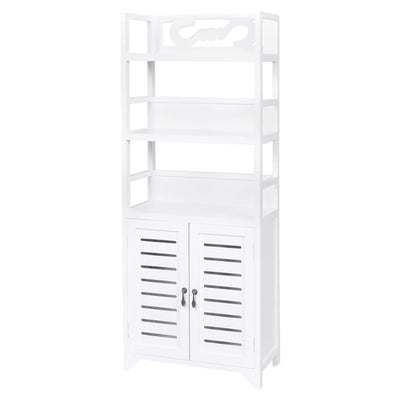 vidaXL Bathroom Cabinet Albuquerque Wood White 46x24x117.5 cm