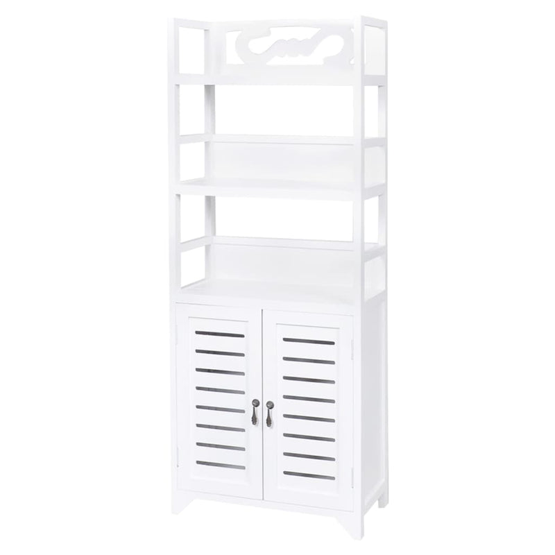 vidaXL Bathroom Cabinet Albuquerque Wood White 46x24x117.5 cm