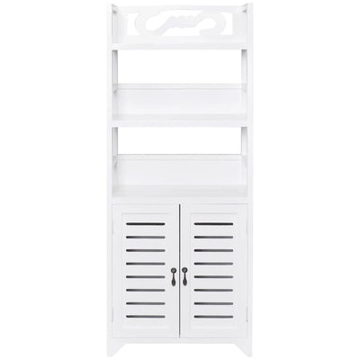 vidaXL Bathroom Cabinet Albuquerque Wood White 46x24x117.5 cm