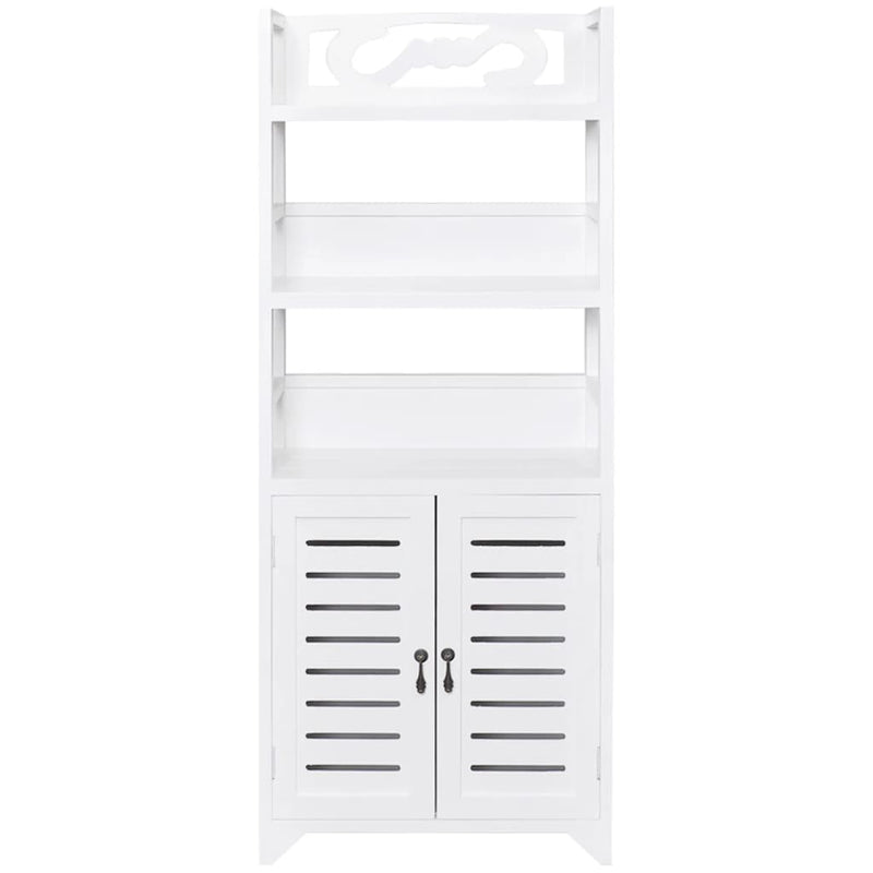 vidaXL Bathroom Cabinet Albuquerque Wood White 46x24x117.5 cm