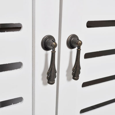 vidaXL Bathroom Cabinet Albuquerque Wood White 46x24x117.5 cm