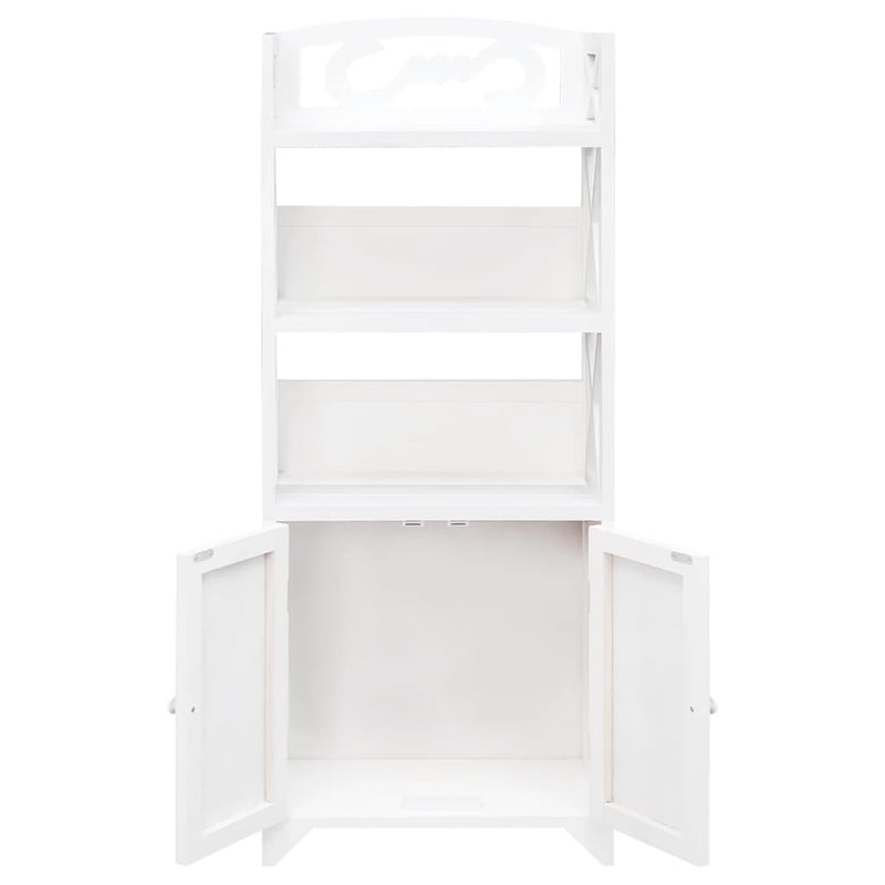 vidaXL Bathroom Cabinet Albuquerque Wood White 46x24x117.5 cm