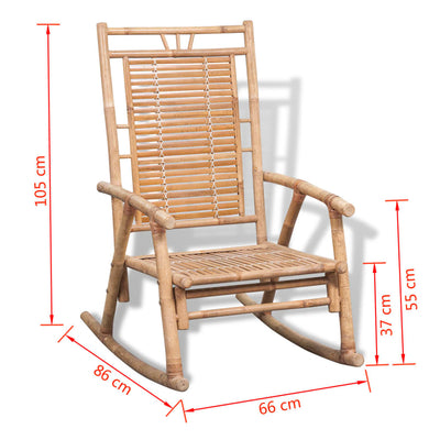 vidaXL Rocking Chair Bamboo