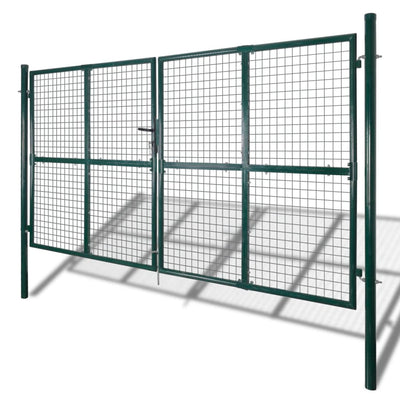 vidaXL Single Door Fence Gate Powder-Coated Steel