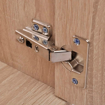 vidaXL Nine Piece Bathroom Furniture and Basin Set Beige