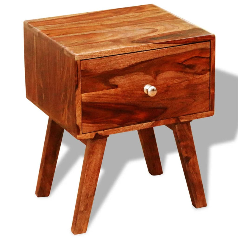 vidaXL Nightstand 2 pcs with 1 Drawer 55 cm Solid Sheesham Wood