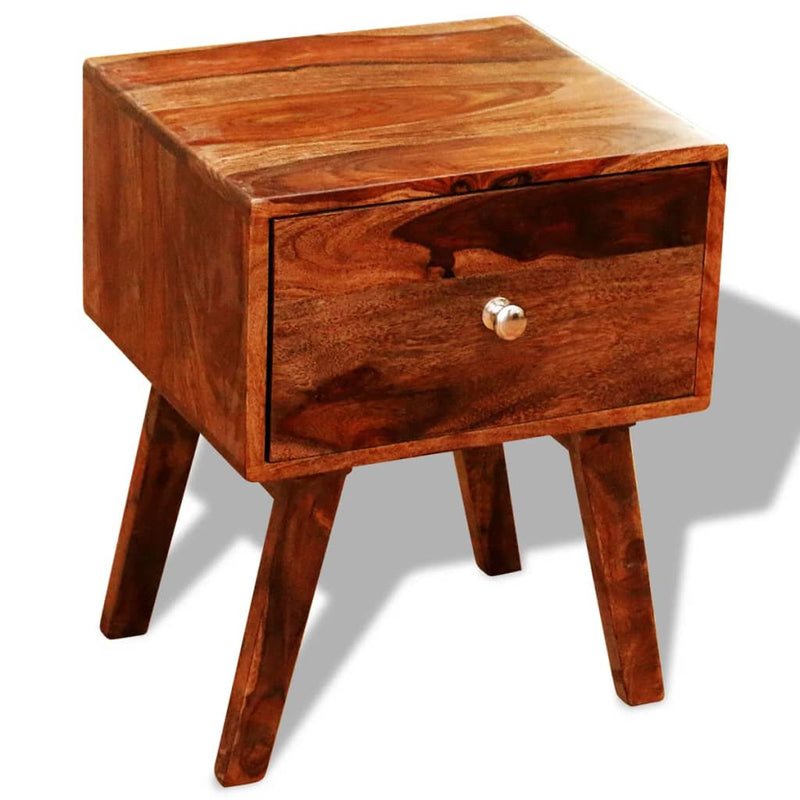vidaXL Nightstand 2 pcs with 1 Drawer 55 cm Solid Sheesham Wood