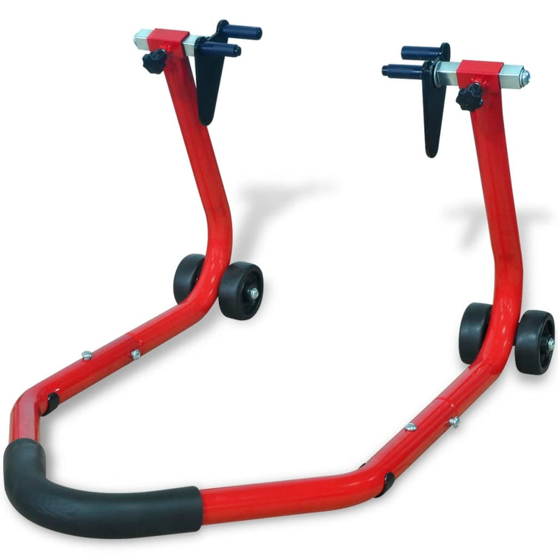 vidaXL Motorcycle Front Stand Red