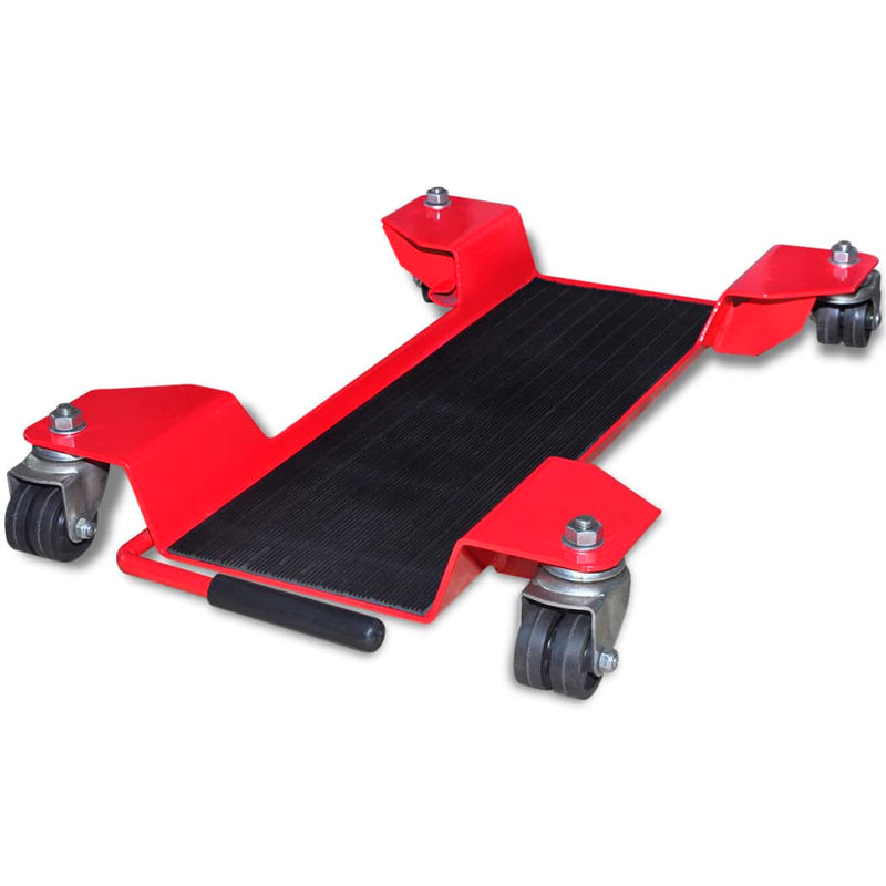 vidaXL Motorcycle Dolly Centre Stand Red