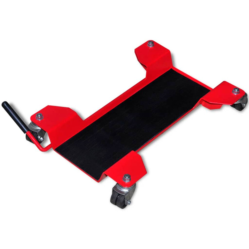 vidaXL Motorcycle Dolly Centre Stand Red