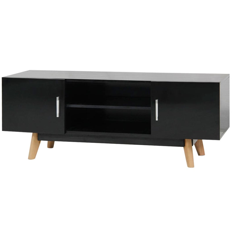vidaXL High Gloss TV Cabinet Black 120x40x46 cm MDF