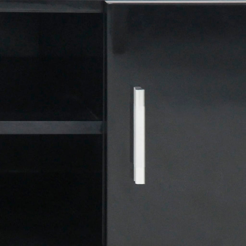 vidaXL High Gloss TV Cabinet Black 120x40x46 cm MDF