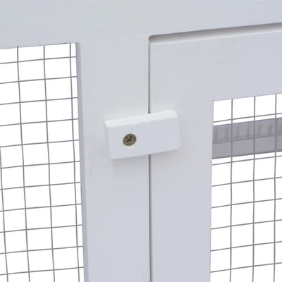 vidaXL Animal Rabbit Cage Double Floor Red Wood