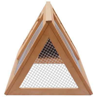 vidaXL Animal Rabbit Cage Grey Wood