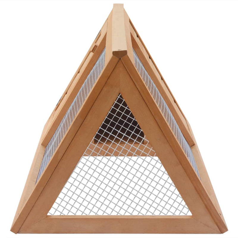 vidaXL Animal Rabbit Cage Grey Wood