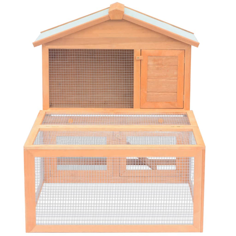 vidaXL Animal Rabbit Cage Outdoor Run Wood