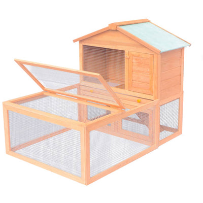 vidaXL Animal Rabbit Cage Outdoor Run Wood