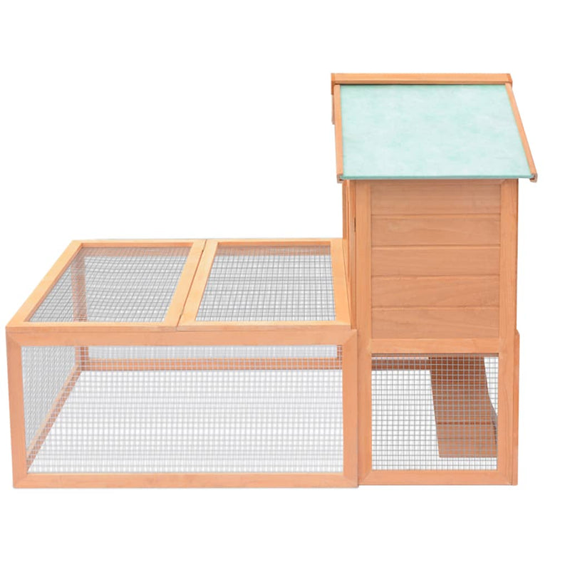 vidaXL Animal Rabbit Cage Outdoor Run Wood