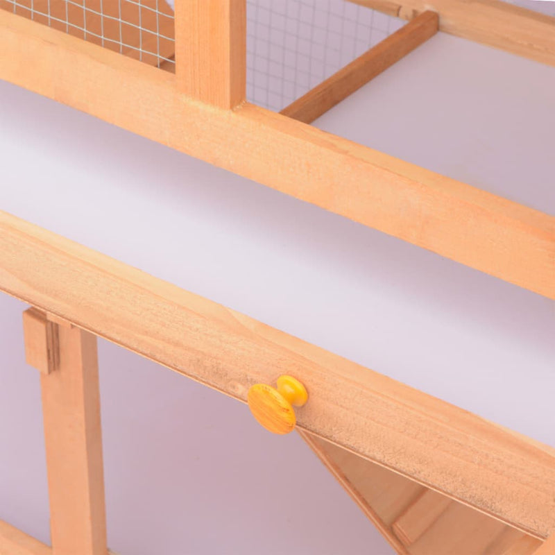 vidaXL Animal Rabbit Cage Outdoor Run Wood