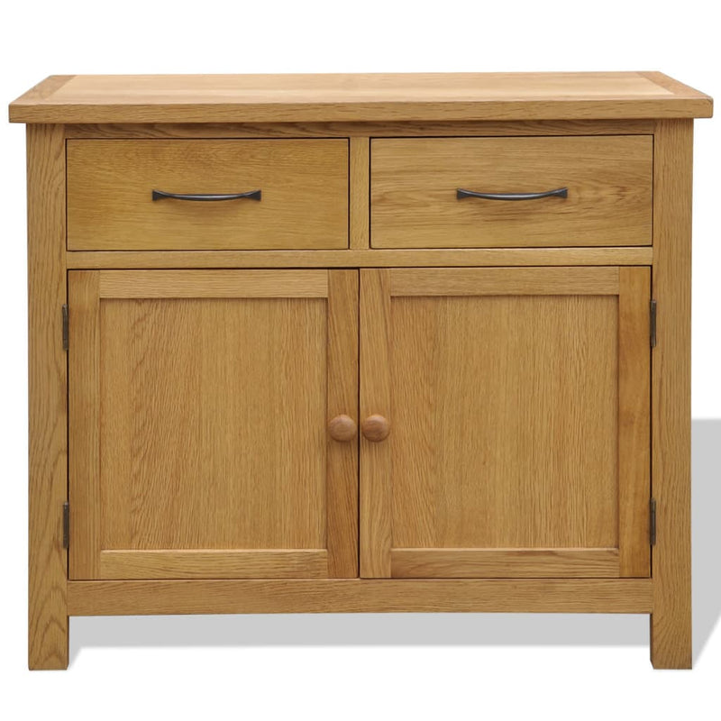 vidaXL Sideboard 90x33.5x83 cm Solid Oak Wood