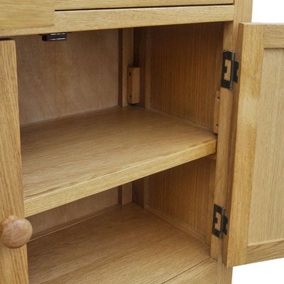vidaXL Sideboard 90x33.5x83 cm Solid Oak Wood