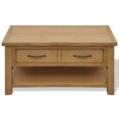 vidaXL Coffee Table 88x53x45 cm Solid Oak Wood