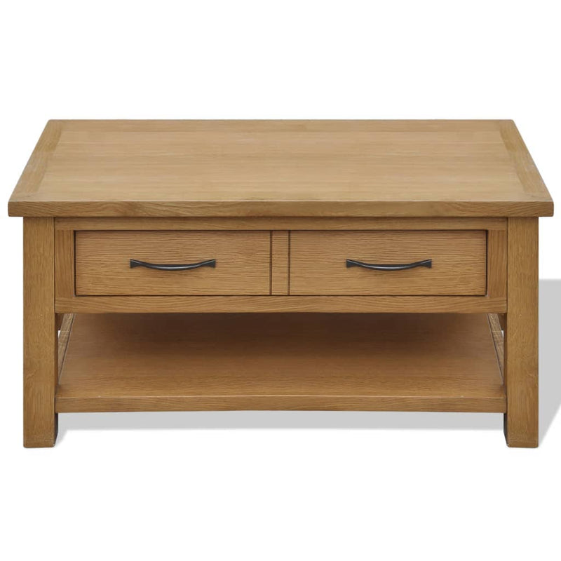 vidaXL Coffee Table 88x53x45 cm Solid Oak Wood
