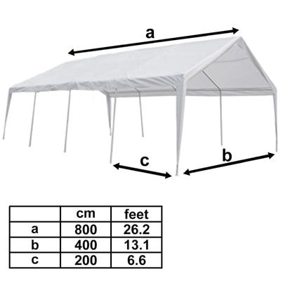 vidaXL Tent Top and Side Panels for 8x4 m Marquee