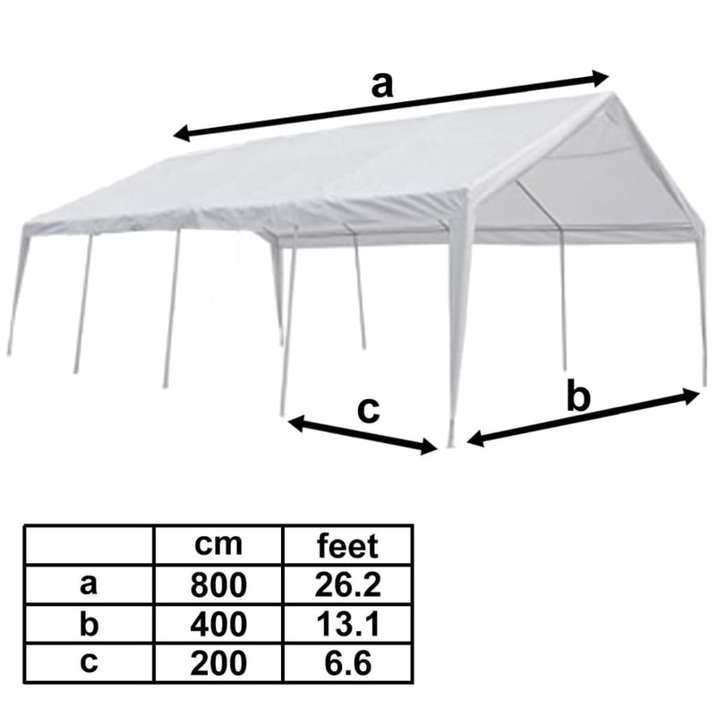 vidaXL Tent Top and Side Panels for 8x4 m Marquee