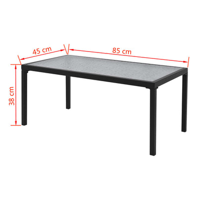 vidaXL 4 Piece Garden Lounge Set Textilene Black