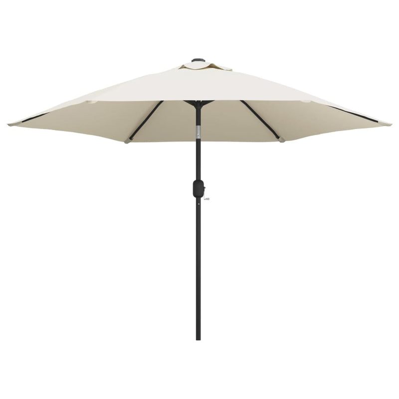 vidaXL LED Cantilever Garden Parasol 3 m Green