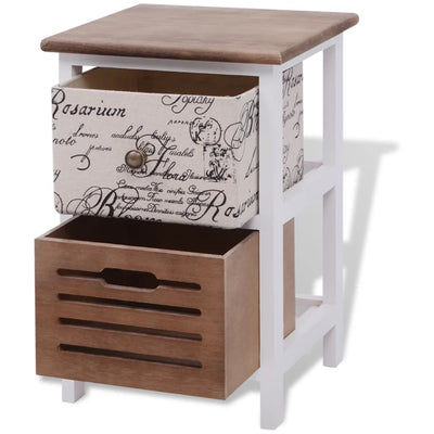 vidaXL Bedside Cabinet Wood