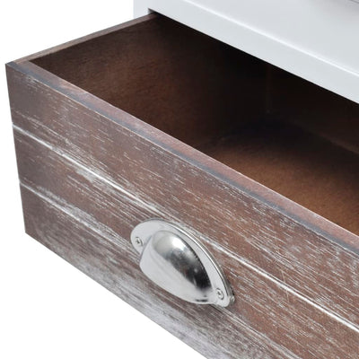 vidaXL Bedside Cabinets 2 pcs Brown and White