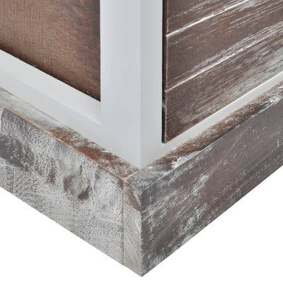 vidaXL Bedside Cabinets 2 pcs Brown and White