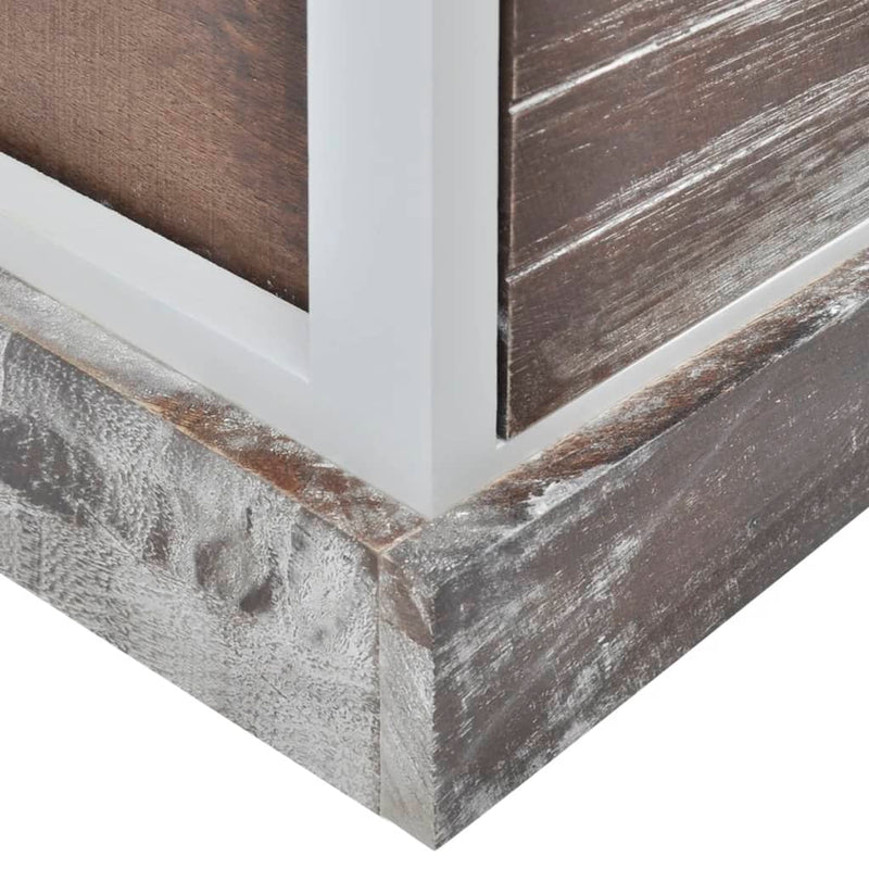 vidaXL Bedside Cabinets 2 pcs Brown and White