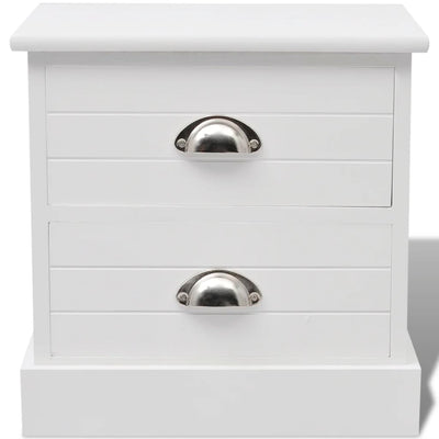 vidaXL French Bedside Cabinet White