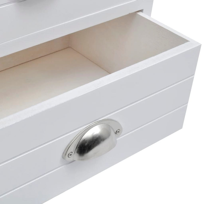 vidaXL French Bedside Cabinet White