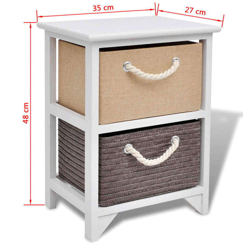 vidaXL Bedside Cabinet Wood
