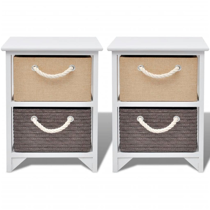 vidaXL Bedside Cabinets 2 pcs Wood