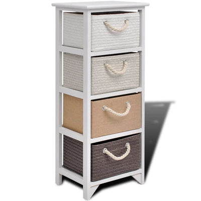 vidaXL Storage Cabinet 4 Drawers Wood