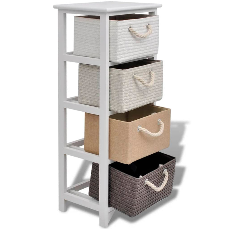 vidaXL Storage Cabinet 4 Drawers Wood
