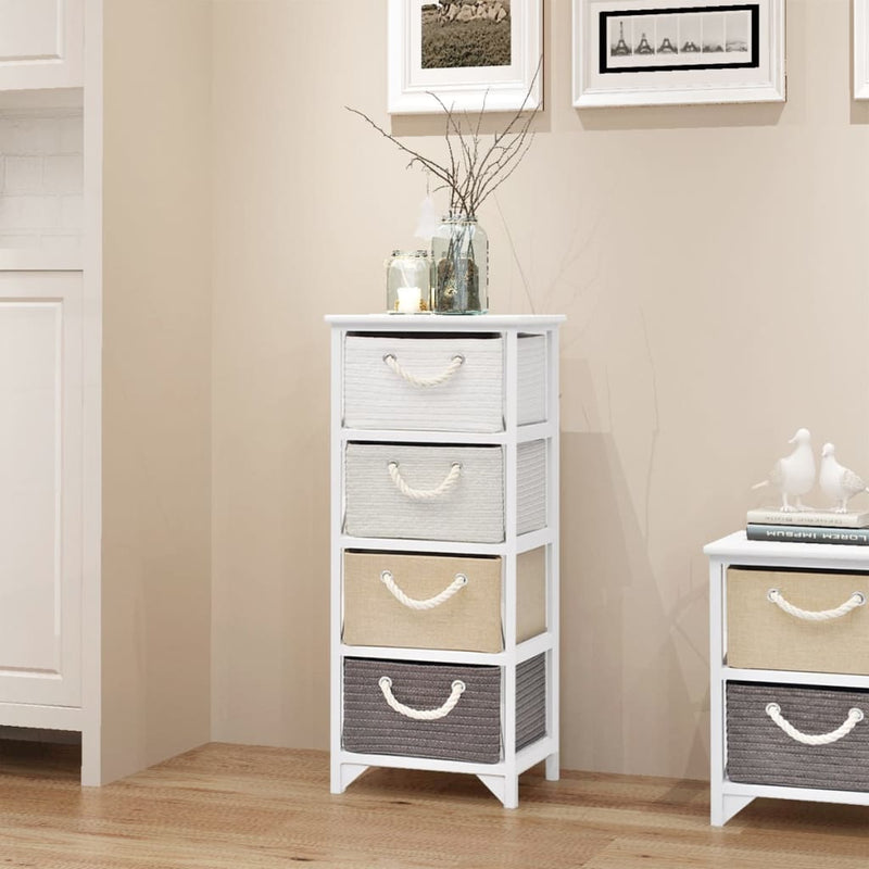 vidaXL Storage Cabinet 4 Drawers Wood