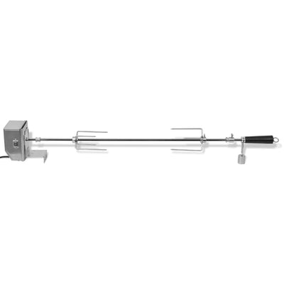vidaXL BBQ Rotisserie Spit with Motor Steel 1200 mm