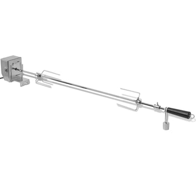 vidaXL BBQ Rotisserie Spit with Motor Steel 1200 mm