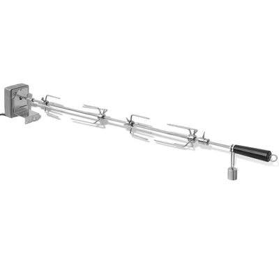 vidaXL BBQ Rotisserie Spit with Motor Steel 1200 mm