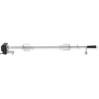 vidaXL BBQ Rotisserie Spit with Motor Steel 1200 mm