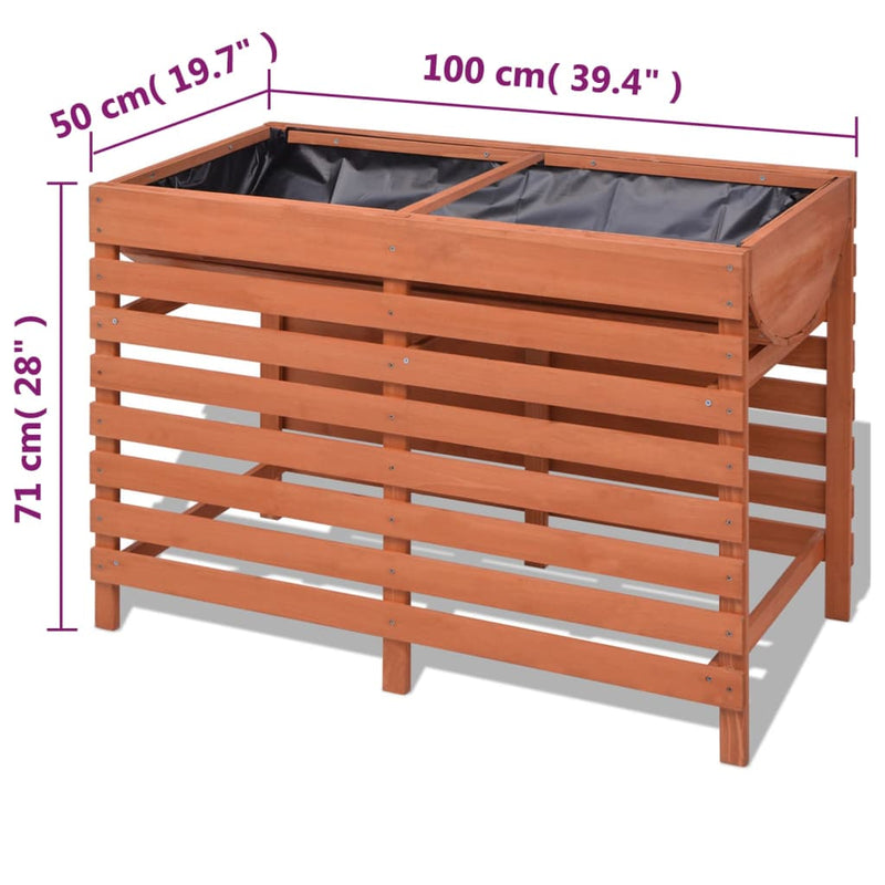 vidaXL Planter 100x50x71 cm Wood