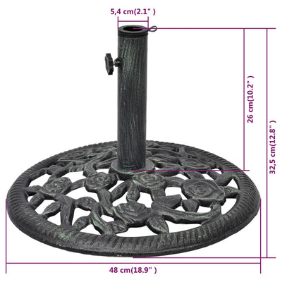 vidaXL Umbrella Base Bronze 12 kg 48 cm Cast Iron