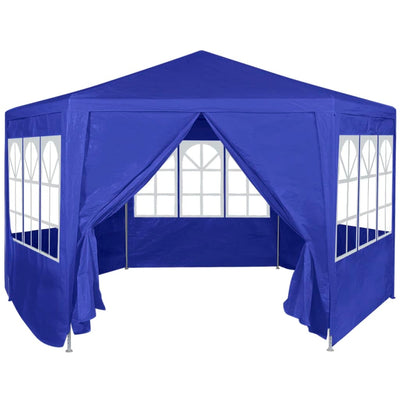 vidaXL Marquee with 6 Side Walls Blue 2x2 m