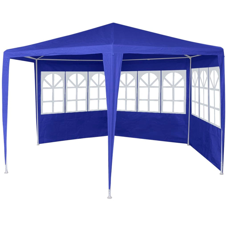 vidaXL Marquee with 6 Side Walls Blue 2x2 m